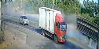 Foto: Momentos del accidente en la Cuesta El Plomo, Managua / TN8