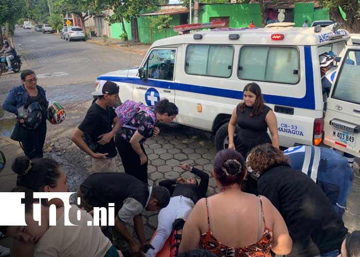 Foto: Accidente en el barrio Ducualí, Managua / TN8