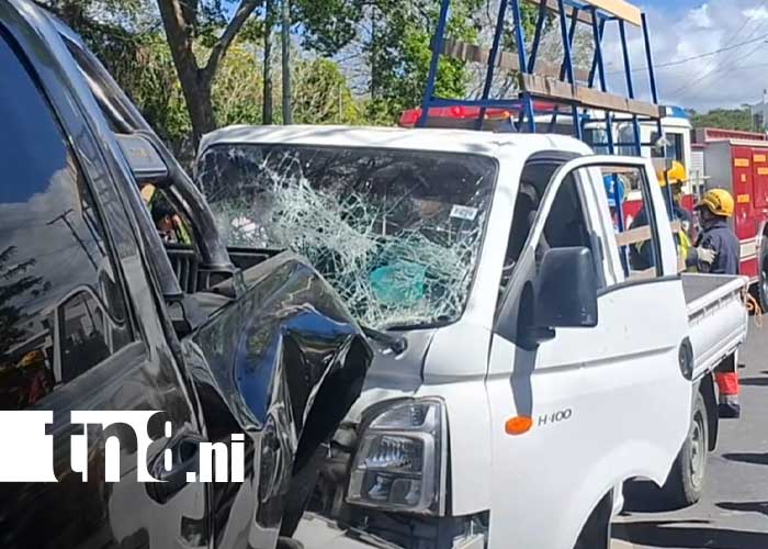 Foto: Fuerte accidente de tránsito en Diriamba, Carazo / TN8
