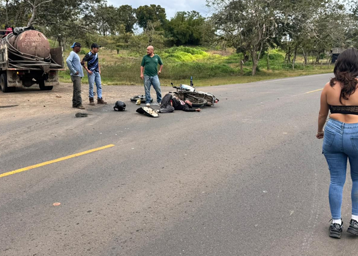 Foto: Motociclista fallece tras grave colisión en Chontales/ Cortesía 
