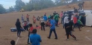 Foto: Vecinos heridos tras accidente en campo deportivo de Murra /TN8