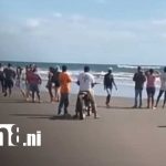 Foto: Olas en playa Huehuete, arrastran a jóvenes en Carazo / TN8