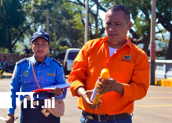 Foto: Masaya refuerza seguridad en transporte escolar /TN8