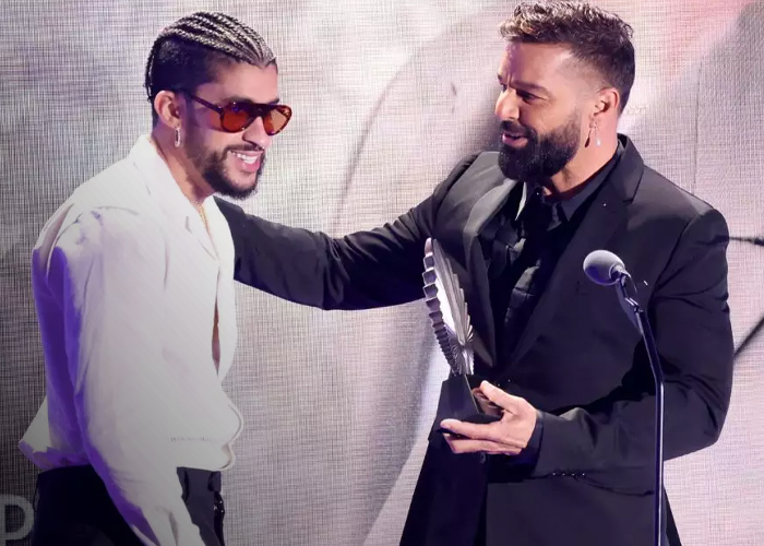 Foto: Ricky Martin celebra a Bad Bunny /cortesía 
