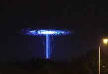 Foto: China asombra con un “portal” en el cielo creado por drones / Cortesía