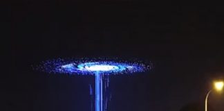 Foto: China asombra con un “portal” en el cielo creado por drones / Cortesía