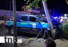 Grave accidente en Managua deja a 2 agentes con heridas de consideración Foto: Grave accidente vial dejan a 2 agentes del orden público con heridas de consideración/TN8