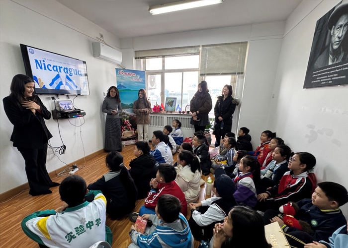 Foto:Embajada de Nicaragua en Beijing recibe a niños de Tianjin/Cortesía