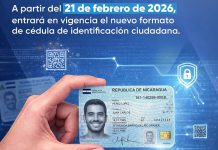 Foto: Así será el nuevo formato de cédula que entra en vigor este febrero en Nicaragua / Cortesía