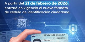 Foto: Así será el nuevo formato de cédula que entra en vigor este febrero en Nicaragua / Cortesía