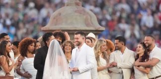Foto: Los novios del Super Bowl cuentan cómo vivieron su boda inesperada/Cortesía