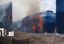 Incendio de pacas de caña es controlado sin afectaciones en la Carretera Vieja a León Foto: Incendio de pacas de caña es controlado sin afectaciones en la Carretera Vieja a León/TN8