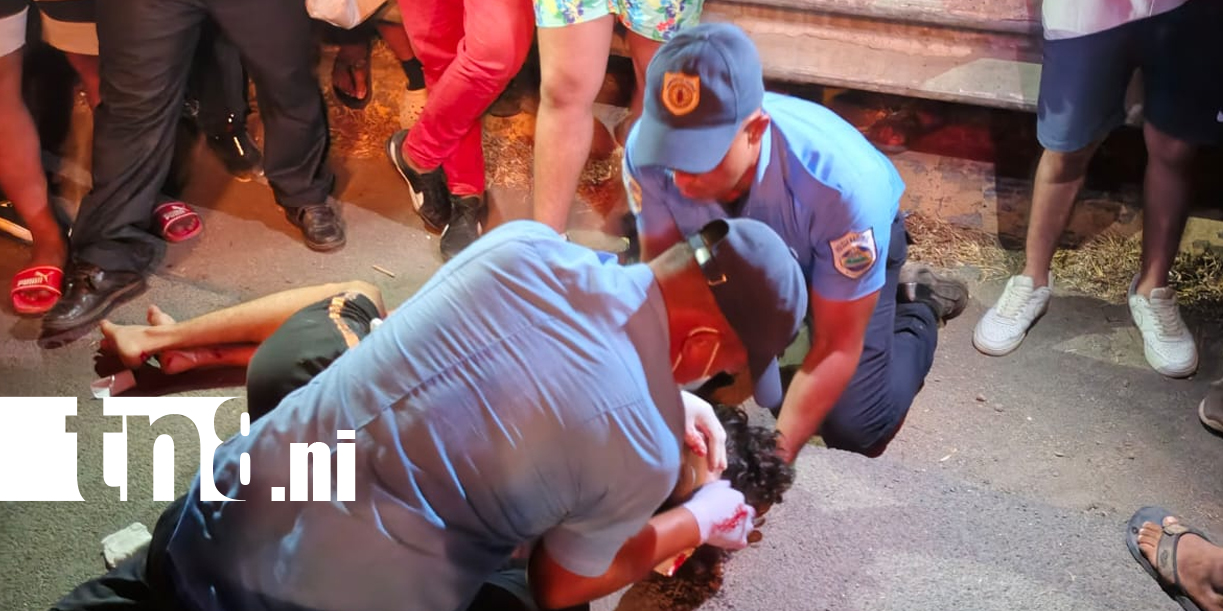 Foto: Dos jóvenes lesionados tras choque frontal en Nagarote /TN8