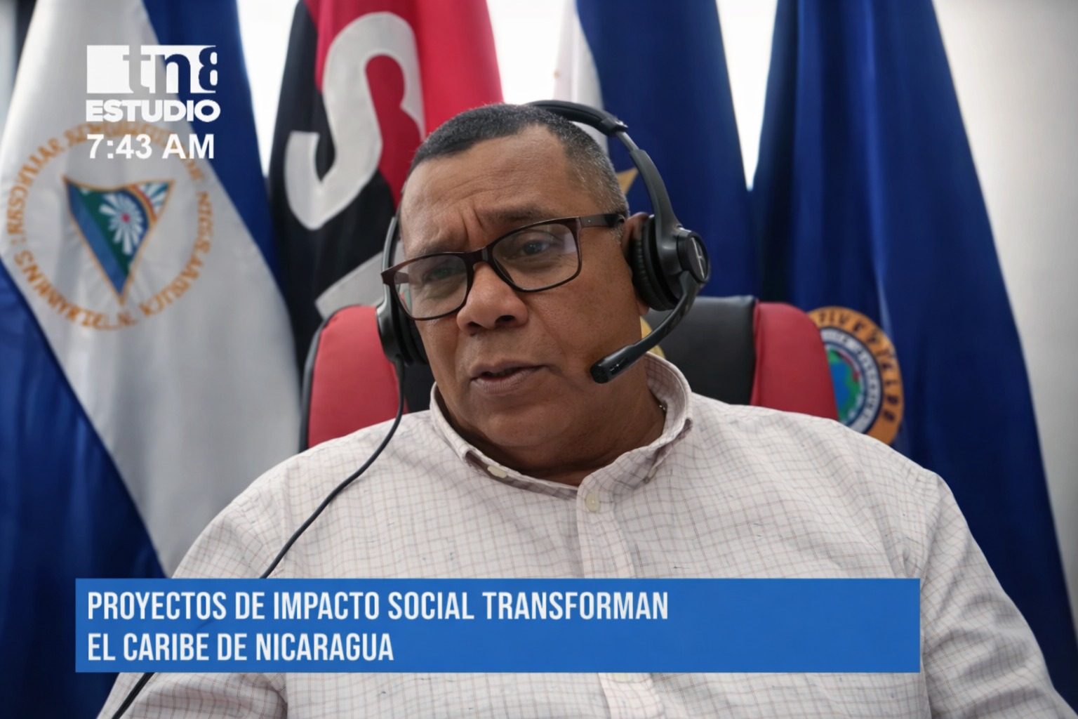 Foto: Vicealcalde de Bluefields, Daniel Zapata Taleno en Estudio TN8