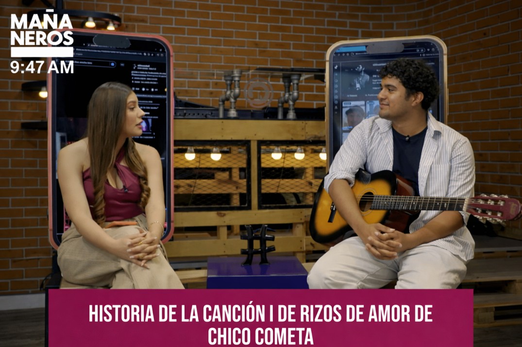 Foto: Engells Zamora y su sencillo Ricito de Amor, en Mañaneros