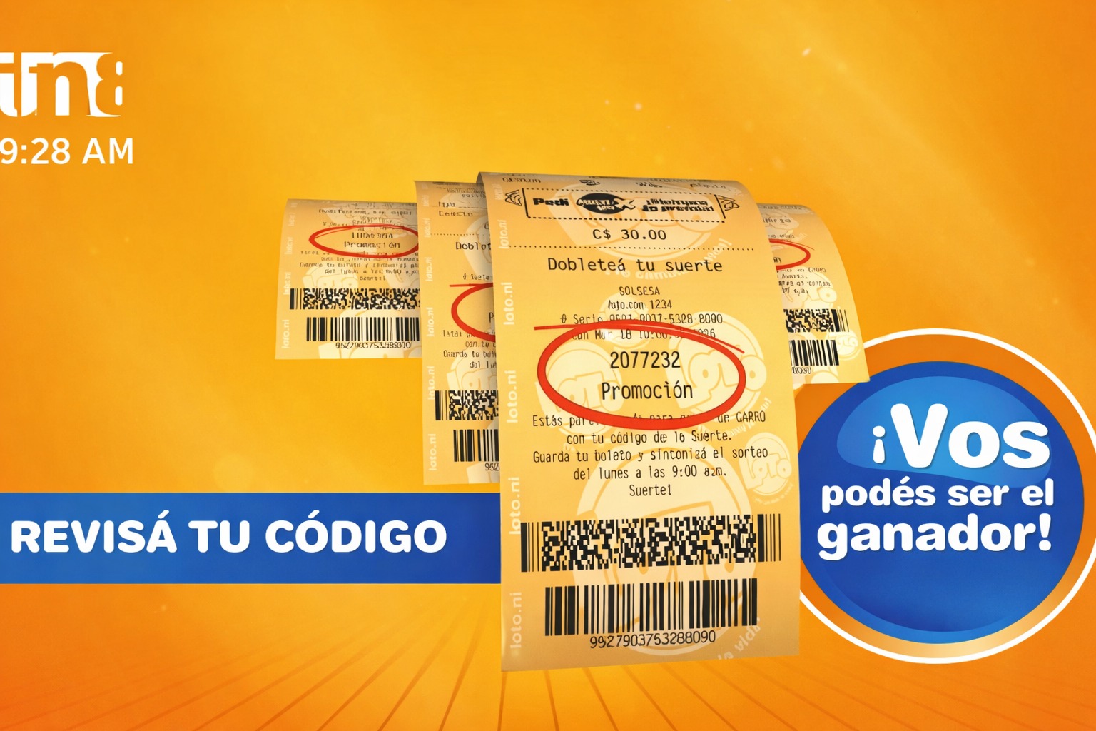Foto: Sorteo Loto Nicaragua, Dobleteá Tu Suerte, próximamente en TN8