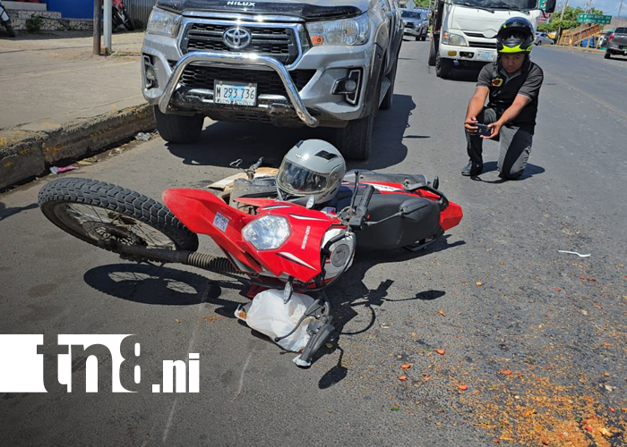 Foto: Accidente en Juigalpa deja motociclista lesionado/TN8