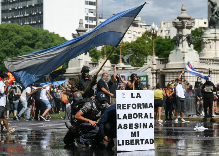 Foto: Paro general en Argentina /cortesía 
