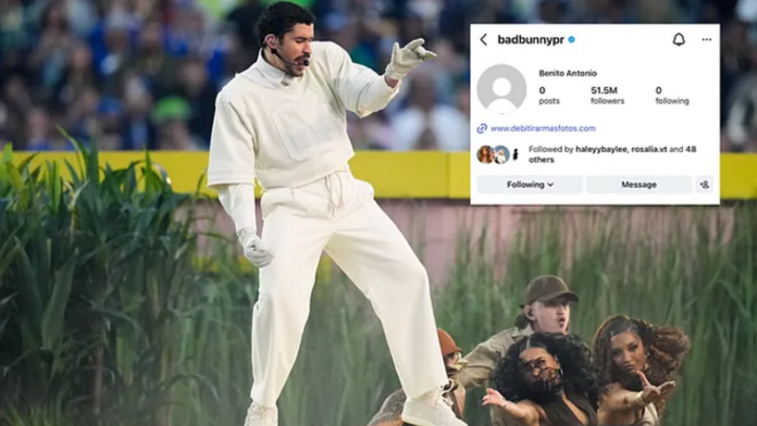 Foto: Bad Bunny sorprende al borrar su Instagram tras histórico show/Cortesía