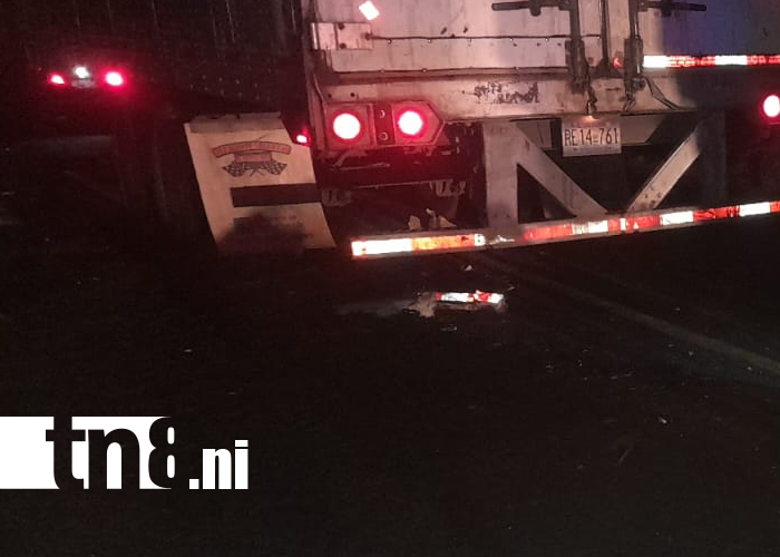 Foto: Peatón fallece tras colisión de camiones en la carretera hacia El Espino, Madriz/TN8