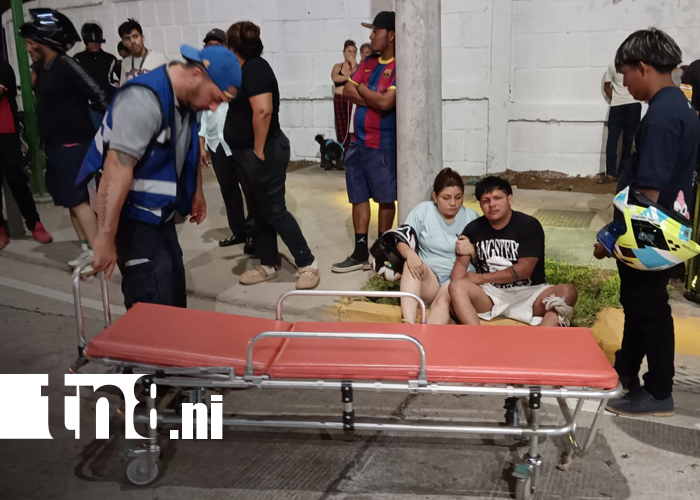Foto: Motociclista ebrio provoca accidente en El Edén, Managua, y deja varios heridos/TN8