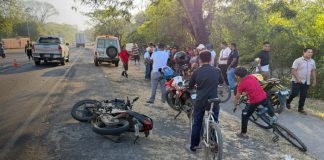 Foto: ​Percance vial deja a dos jóvenes lesionados tras peligrosa invasión de carril en Diriomo/TN8