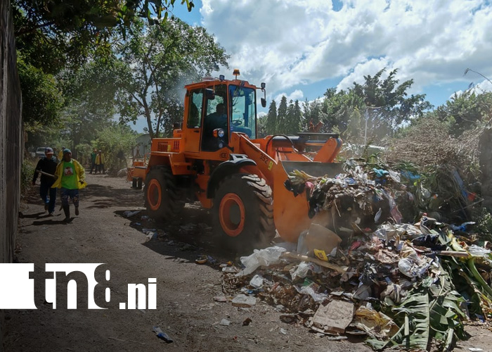 Foto: Alcaldía de Ciudad Sandino sanciona a ciudadano durante jornada de limpieza / TN8