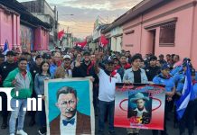 Diriamba se llena de historia y patriotismo en honor a Sandino Foto. Sandino inspira al pueblo de Diriamba/TN8
