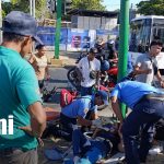 Foto: Cuatro lesionados en fuerte accidente de tránsito en el sector de la Pepsi en Managua / TN8