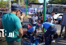 Foto: Cuatro lesionados en fuerte accidente de tránsito en el sector de la Pepsi en Managua / TN8