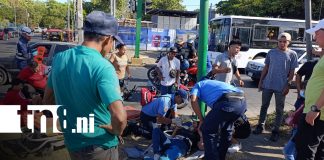 Foto: Cuatro lesionados en fuerte accidente de tránsito en el sector de la Pepsi en Managua / TN8