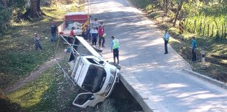 Foto: Camión se vuelca en puente de Jalapa sin dejar lesionados / TN8