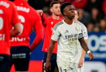 Madrid cae ante Osasuna y da impulso al Barcelona en la lucha por La Liga vinícius jr, real, madrid,