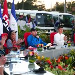 Foto: Gobierno de Nicaragua en acto oficial por nuevos microbuses Yutong, de China