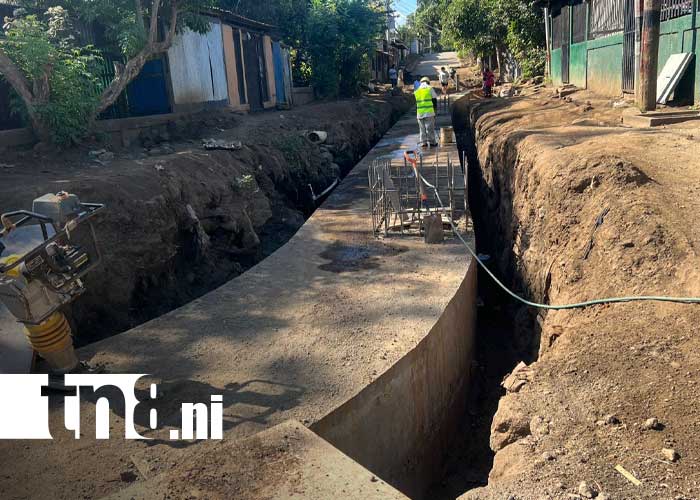 Foto: Obras públicas llegan al barrio Israel Galeano del Distrito VII de Managua / TN8