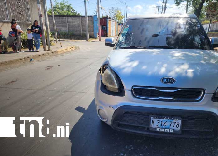 Foto: Peatón con lesiones tras accidente en Ciudad Sandino / TN8