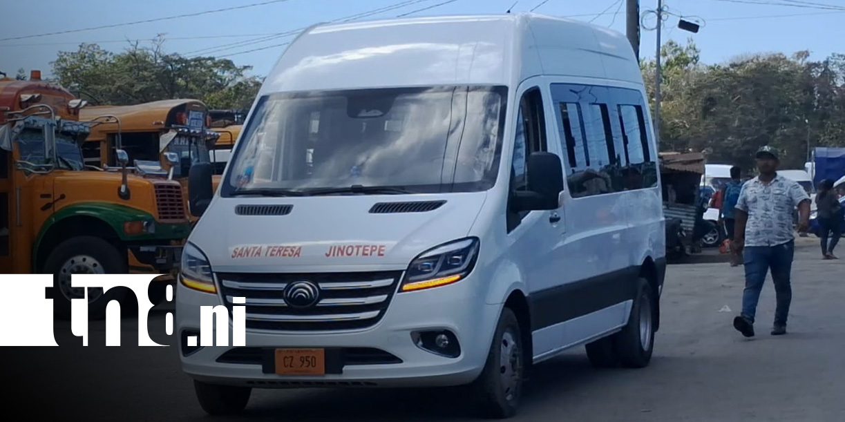 Foto: Microbuses Yutong al servicio del transporte en Carazo / TN8