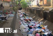 Foto: Barrio Las Torres, en Managua, con grave problema de basura / TN8
