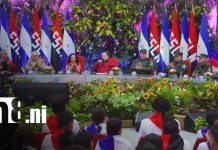 Foto: Comandante Daniel Ortega y Compañera Rosario Murillo en acto de entrega del Hospital Sandino Nuevo Amanecer