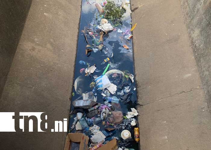 Foto: Barrio Las Torres, en Managua, con grave problema de basura / TN8