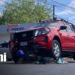 Foto: Accidente entre moto y camioneta en Managua / TN8