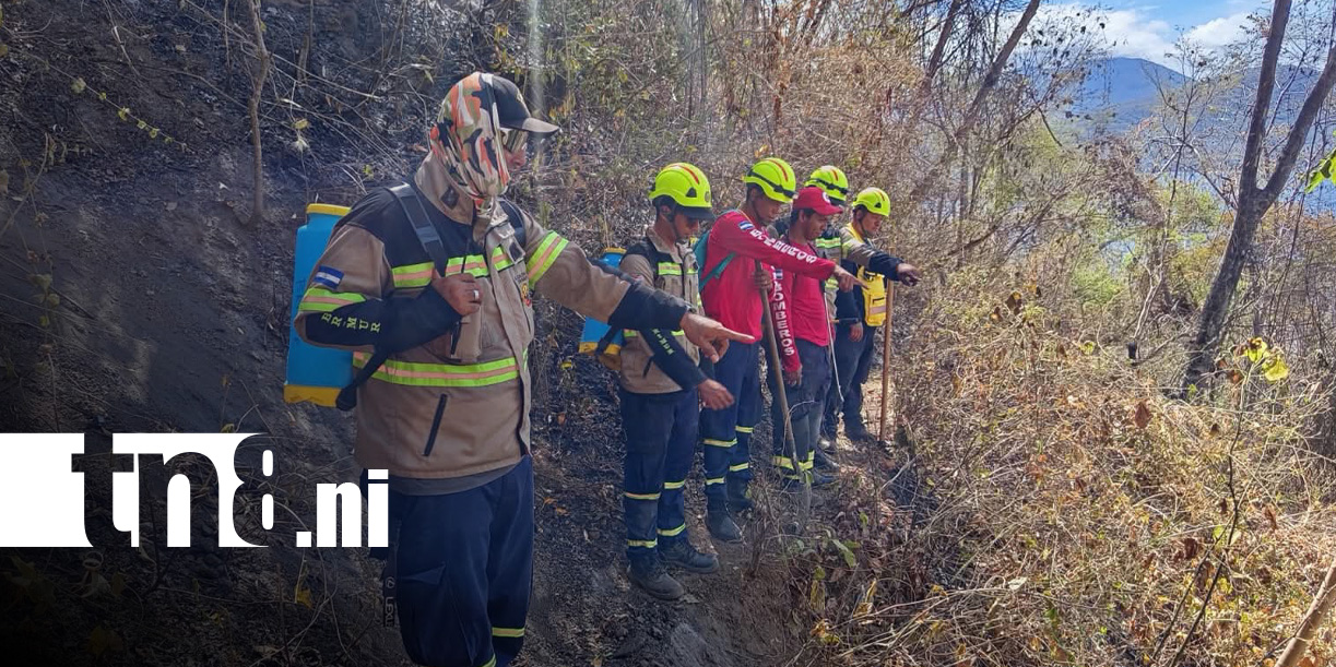 Foto: Incendio en el sector de la Laguna de Apoyo, desde Granada / TN8