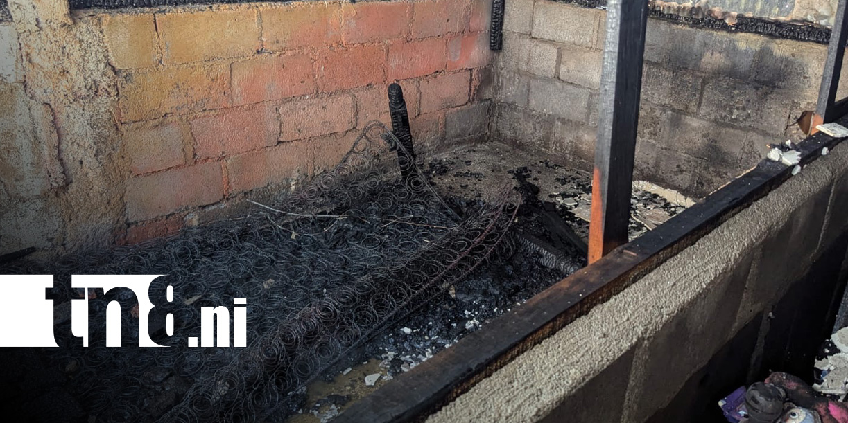 Foto: Incendio en el barrio Domitila Lugo, Managua / TN8