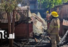 Foto: Incendio en el barrio Domitila Lugo, Managua / TN8