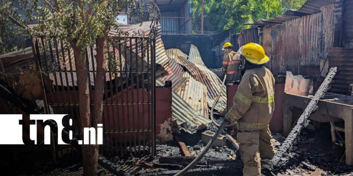 Foto: Incendio en el barrio Domitila Lugo, Managua / TN8