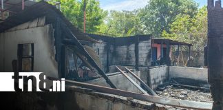 Foto: Escombros tras incendio en el barrio Domitila Lugo, Managua / TN8