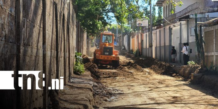 Foto: Alcaldía de Managua mejora calles en el barrio Rubén Darío, Managua / TN8