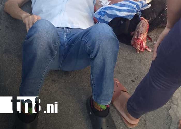 Foto: Accidente de tránsito con anciana lesionada en Managua / TN8