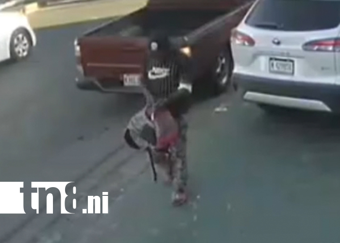 Foto: Delincuente captado robando espejo en el Jonathan González /TN8