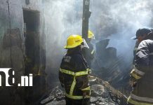 Foto: Fuerte incendio en una vivienda de Juigalpa / TN8